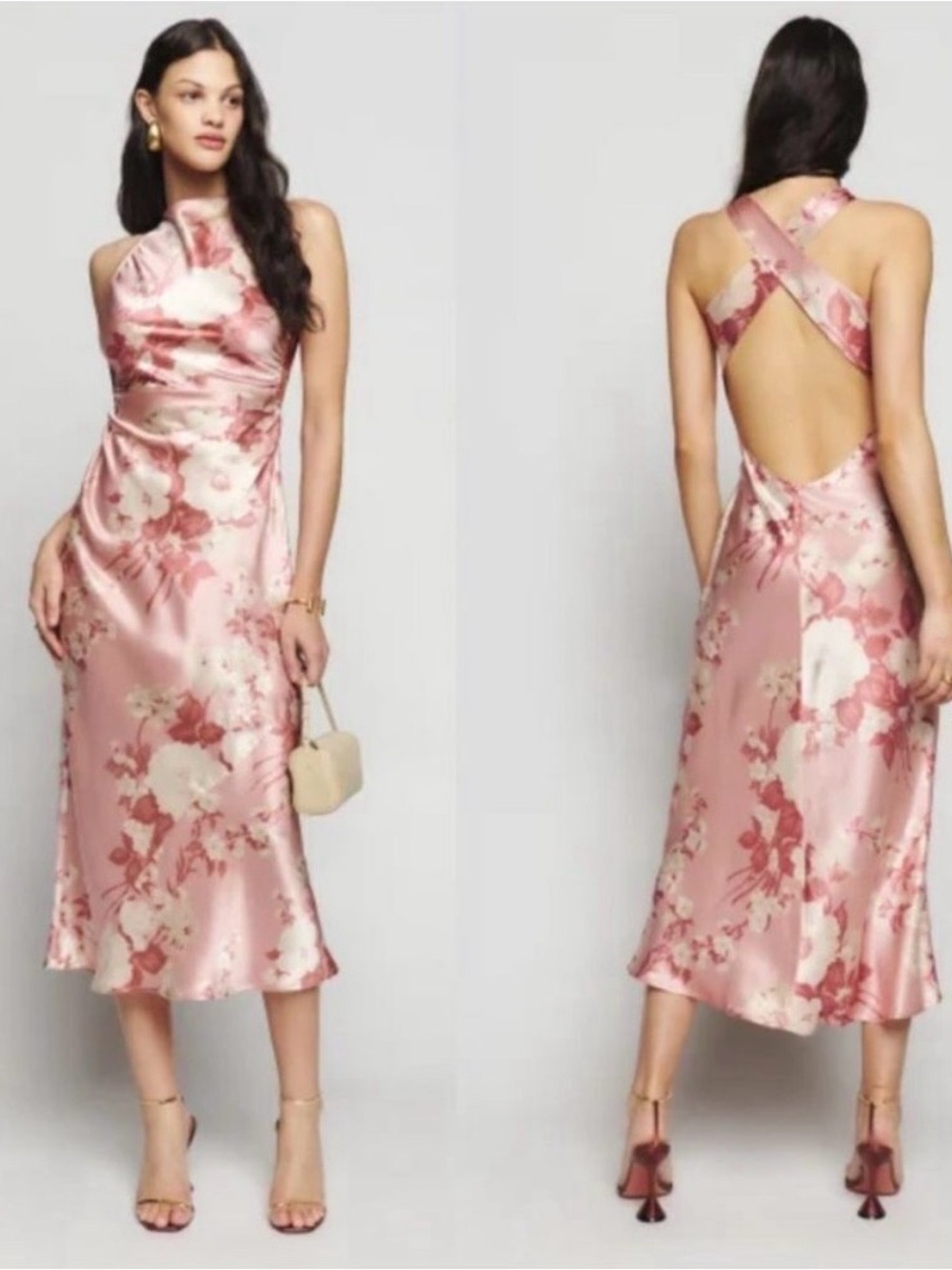 Reformation Casette Silk Dress